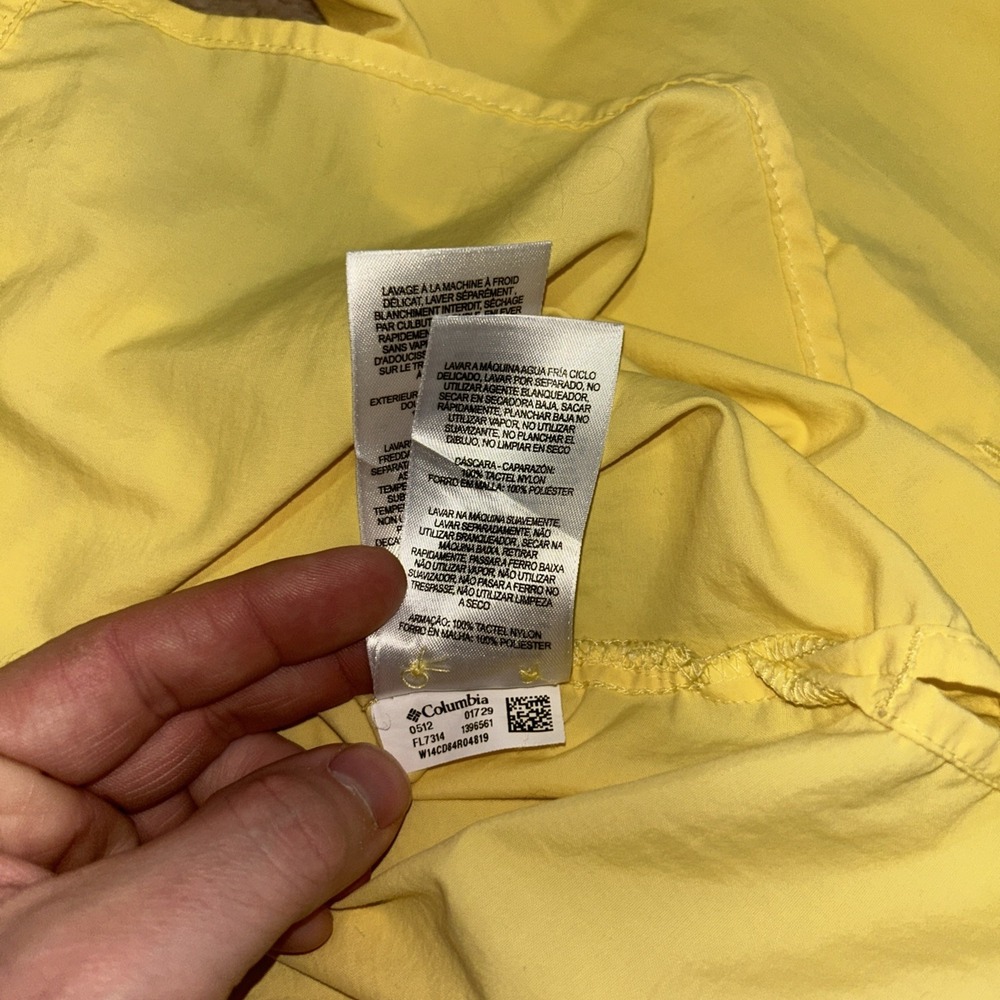 Columbia Shirt Mens XL PFG Vented Fishing UPF 30 Button Up Yellow - Picture 13 of 14